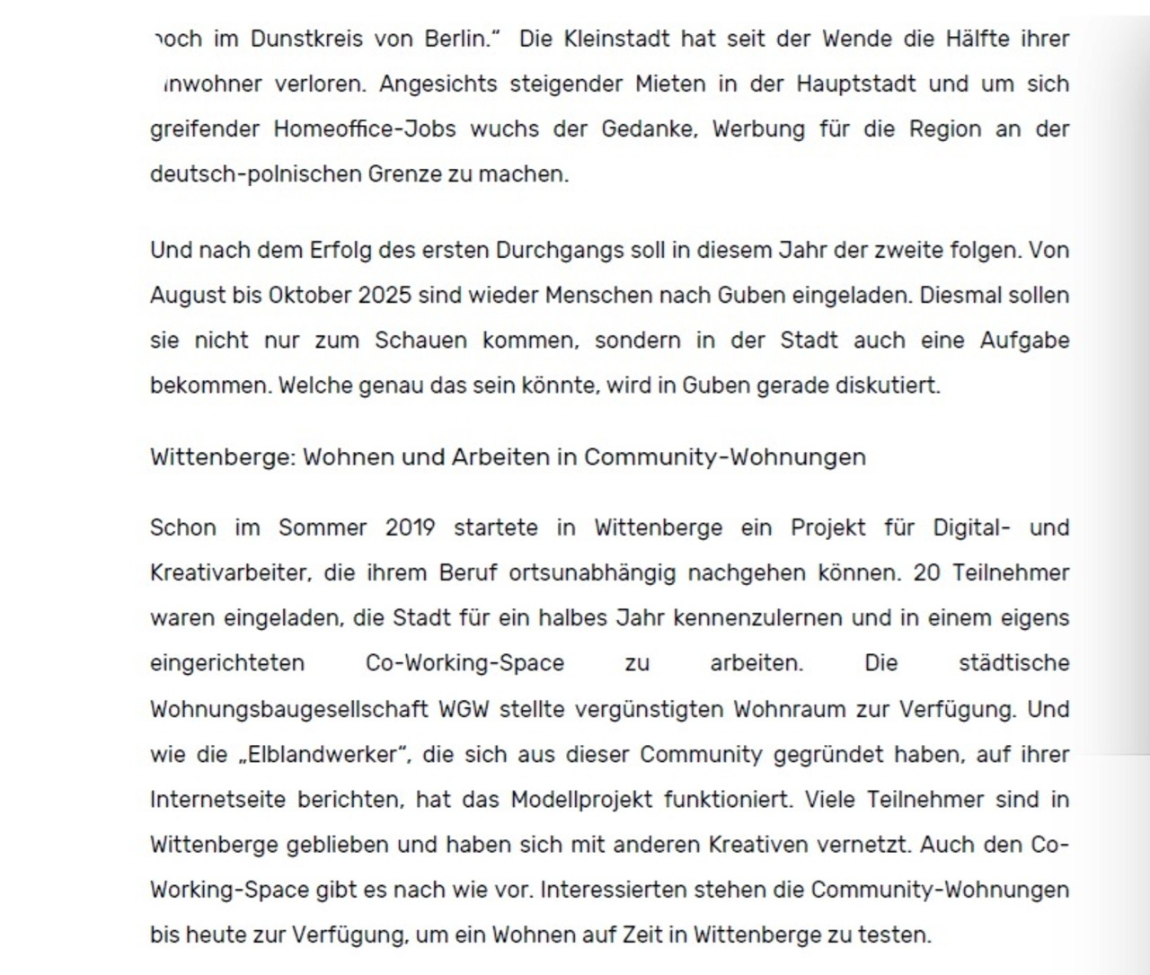 Artikel auf KommWohnen der Stadt Görlitz