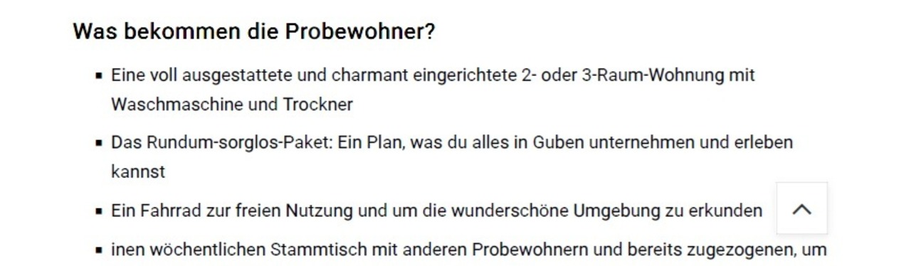 Artikel zum Probewohnen in Guben 2025 auf NiederlausitzAktuell