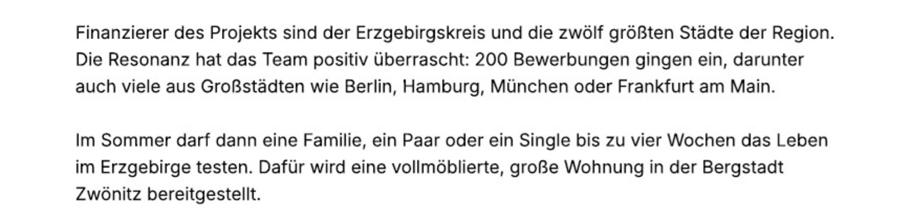 Arktikel Probewohnen Guben auf focusonline