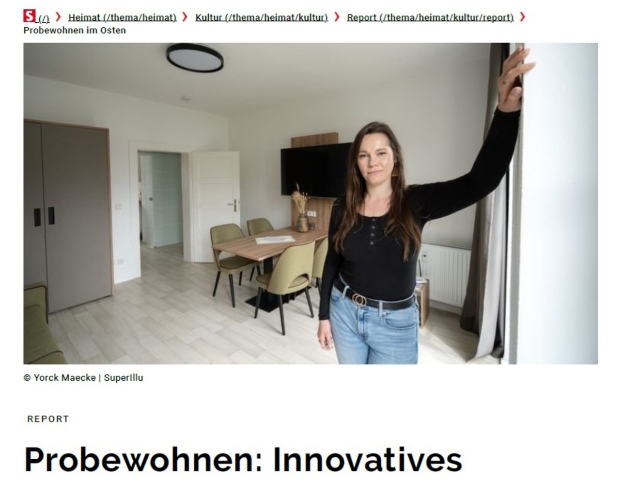 Arktikel Probewohnen Guben auf supperillu.de