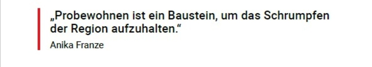 Arktikel Probewohnen Guben auf supperillu.de