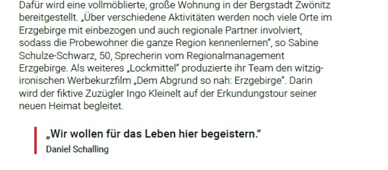 Arktikel Probewohnen Guben auf supperillu.de